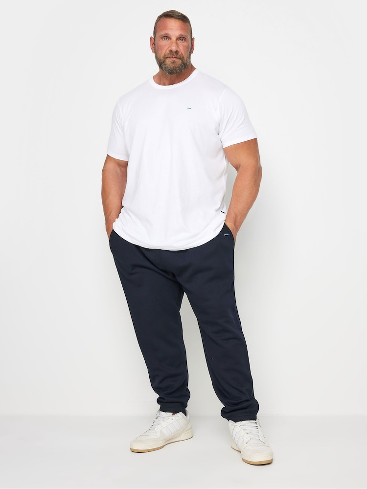BadRhino Big & Tall Blue 100% Cotton Essential Joggers - Image 2 of 4