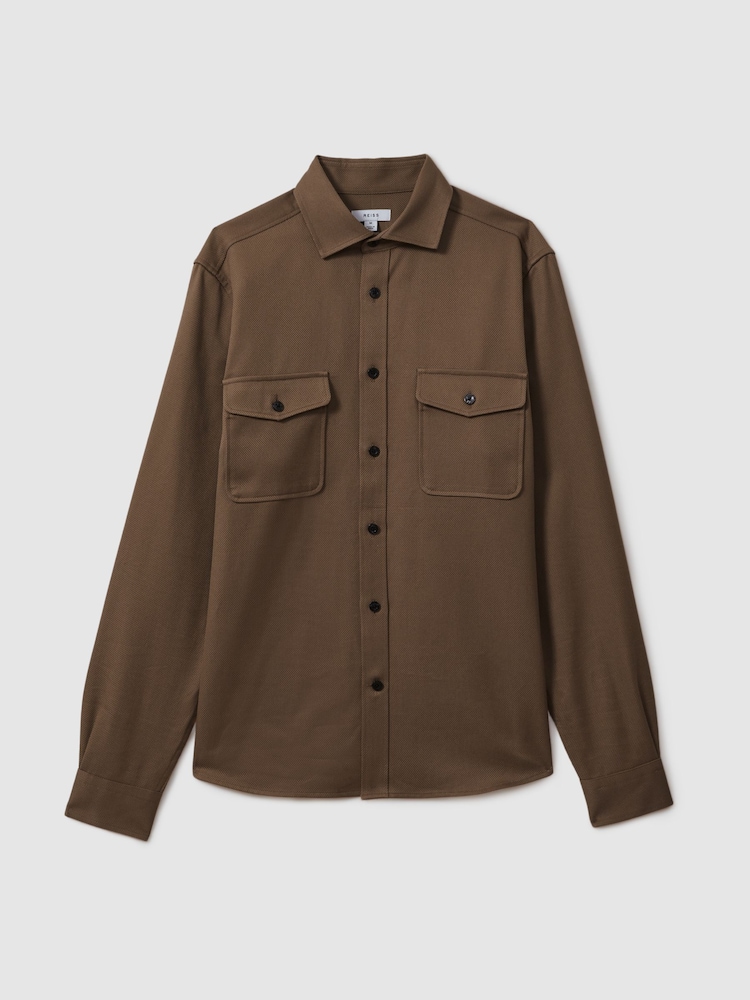 Reiss Arlo Hemdjacke aus Baumwollleinen - Bild 2 von 5