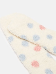Joules Women's Fluffy Cream Socks (size 4-8) - Image 2 of 3