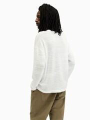 AllSaints White Drax Long Sleeve Crew T-Shirt - Image 2 of 6