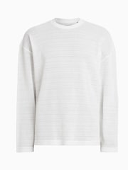 AllSaints White Drax Long Sleeve Crew T-Shirt - Image 6 of 6