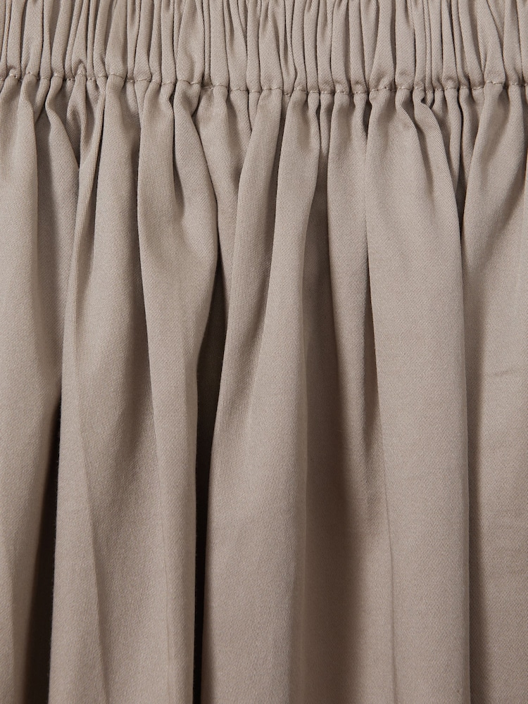 Reiss Mocha Sofia Cotton Ruched Puff Sleeve Mini Dress - Image 5 of 5