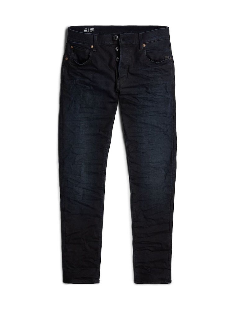 Dunkle Aged-Waschung - G Star 3301 Jeans in Slim Fit - Bild 5 von 5
