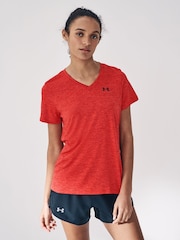 Under Armour Red Tech V-Neck T-Shirt - Image 1 of 7