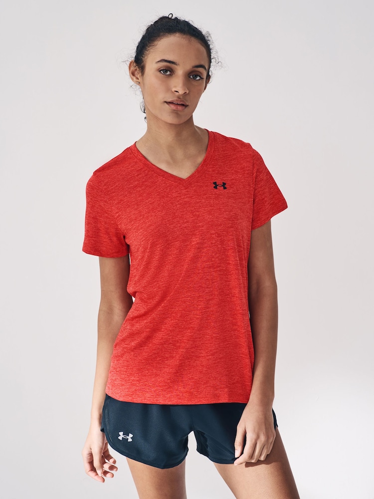 Under Armour Red Tech V-Neck T-Shirt - Image 1 of 7