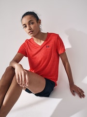 Under Armour Red Tech V-Neck T-Shirt - Image 3 of 7