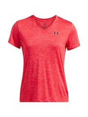 Under Armour Red Tech V-Neck T-Shirt - Image 6 of 7