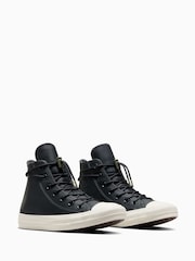 Converse Black Leather Chuck Taylor All Star Trainers - Image 6 of 9