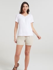 Mountain Warehouse Naples Embroidered Womens 100% Cotton Top - Imagen 3 de 6