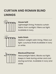 Dark Natural Check Made to Measure Curtains - Image 4 of 9