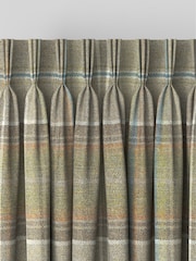 Dark Natural Check Made to Measure Curtains - Image 5 of 9