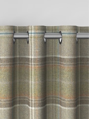 Dark Natural Check Made to Measure Curtains - Image 7 of 9