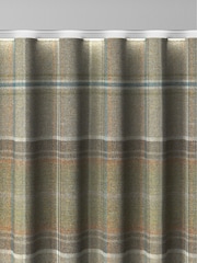 Dark Natural Check Made to Measure Curtains - Image 8 of 9