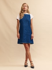 Nobody's Child Blue Denim Pepper Pinny Plain Dress - Image 1 of 5
