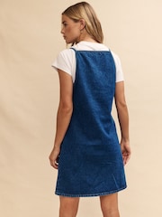 Nobody's Child Blue Denim Pepper Pinny Plain Dress - Image 3 of 5