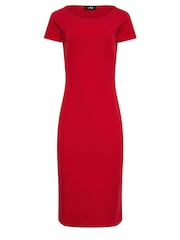 Long Tall Sally Red Flutter Sleeve Scoop Neck Dress - Image 5 of 5