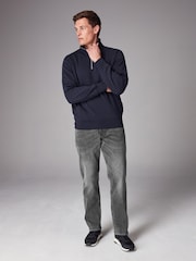 Grey Washed Classic Stretch Relaxed Fit Jeans - Image 2 of 11