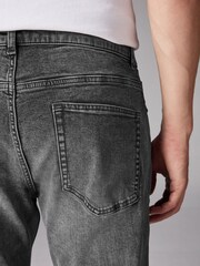 Grey Washed Classic Stretch Relaxed Fit Jeans - Image 6 of 11