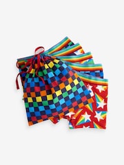 Little Bird by Jools Oliver Multi Boys Star And Checkerboard Trunks 5 Pack - Image 10 of 10