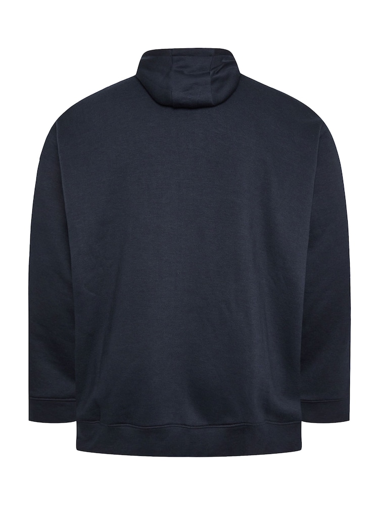 BadRhino Big & Tall Blue Essential Hoodie - Image 4 of 4 BadRhino Big & Tall Blue Essential Hoodie - Image 4 of 4