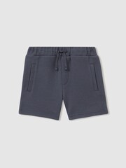 Reiss Steel Blue Robin 13-14 yrs Textured Drawstring Shorts - Image 1 of 5