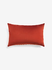 Orange Happy To Be Home Cut Velvet Slogan Cushion - Image 4 of 5