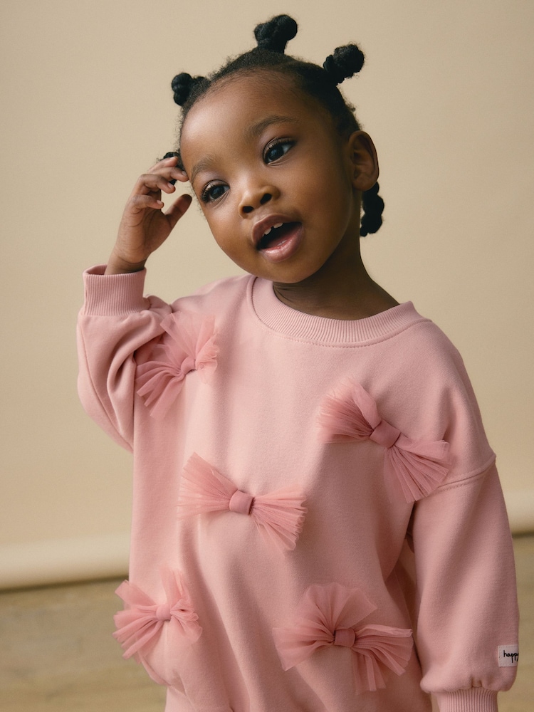 Pink Bow Sweatshirt And Flare Set (3mths-7yrs) - Image 2 of 9