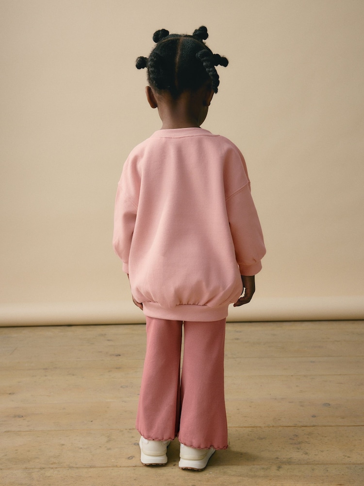 Pink Bow Sweatshirt And Flare Set (3mths-7yrs) - Image 3 of 9