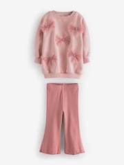 Pink Bow Sweatshirt And Flare Set (3mths-7yrs) - Image 6 of 9