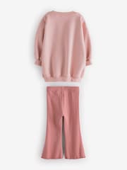 Pink Bow Sweatshirt And Flare Set (3mths-7yrs) - Image 7 of 9