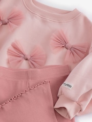 Pink Bow Sweatshirt And Flare Set (3mths-7yrs) - Image 8 of 9
