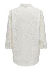 JDY White Broderie Relaxed Summer Shirt - Image 6 of 6