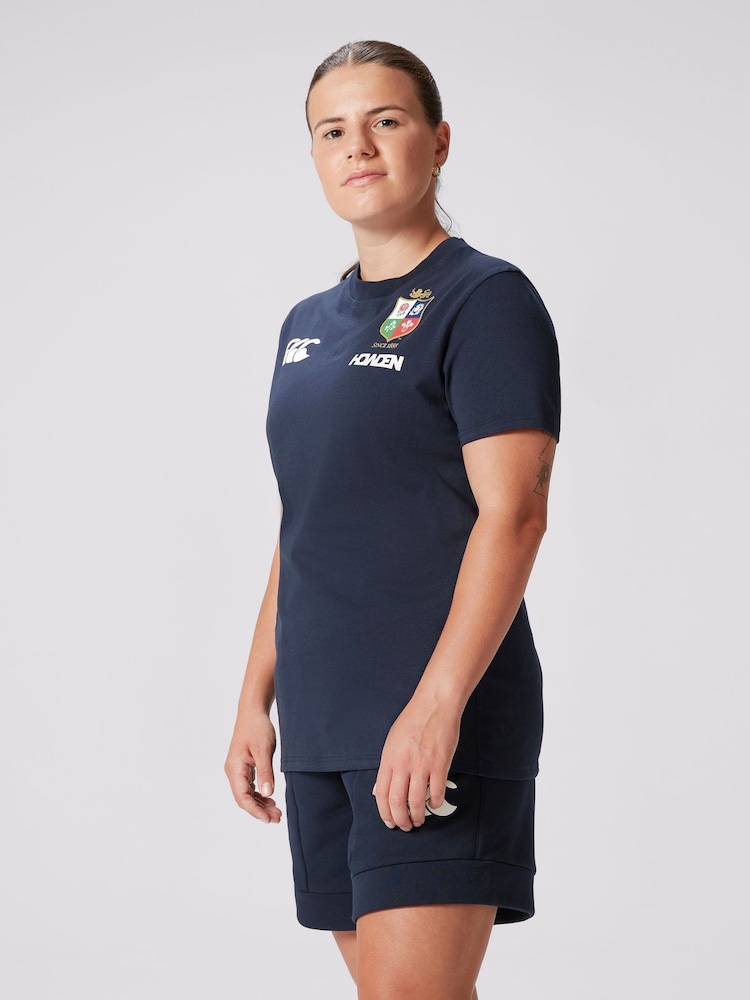 Canterbury Blue British & Irish Lions Rugby Cotton Jersey T-Shirt - Image 1 of 9 Canterbury Blue British & Irish Lions Rugby Cotton Jersey T-Shirt - Image 1 of 9