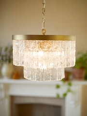 Laura Ashley Brass Durnsford 4 Light Chandelier - Image 1 of 6
