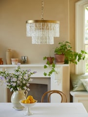 Laura Ashley Brass Durnsford 4 Light Chandelier - Image 2 of 6