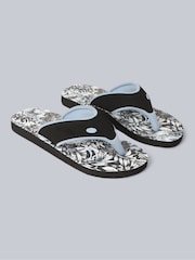 Animal Black Patent Womens Swish Flip-Flops - Image 1 of 5
