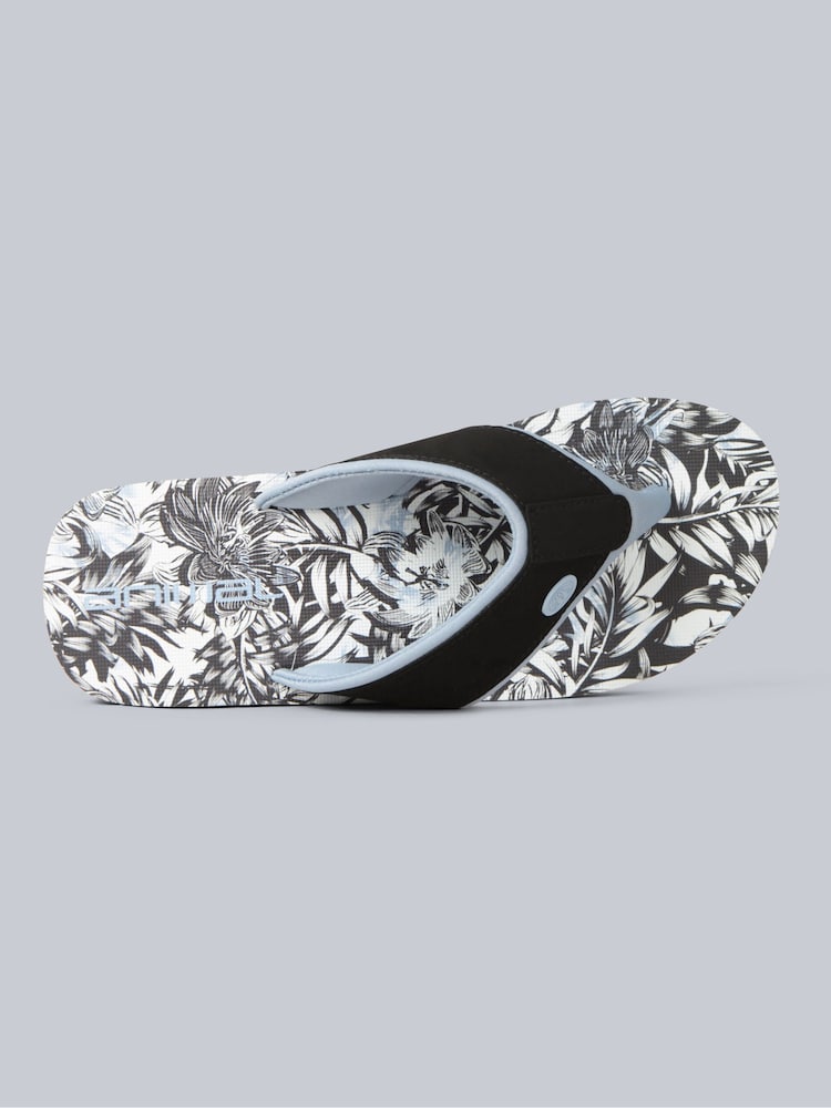 Animal Black Patent Womens Swish Flip-Flops - Image 2 of 5