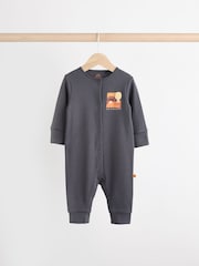 Brown/Khaki Baby Footless Sleepsuits 3 Pack (0mths-3yrs) - Image 4 of 12