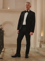 Noir - Slim Fit (Slim Fit) - Self Velours à revers Blazer - Image 2 de 11