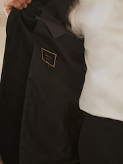 Noir - Slim Fit (Slim Fit) - Self Velours à revers Blazer - Image 5 de 11