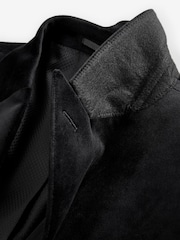 Noir - Slim Fit (Slim Fit) - Self Velours à revers Blazer - Image 8 de 11