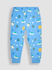 JoJo Maman Bébé Blue Space Glow In the Dark Pyjamas - Image 4 of 5
