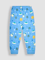 JoJo Maman Bébé Blue Space Glow In the Dark Pyjamas - Image 5 of 5
