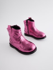 Pink Metallic Western Boots - Image 1 of 5