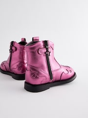 Pink Metallic Western Boots - Image 1 of 1