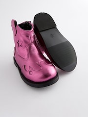 Pink Metallic Western Boots - Image 4 of 5