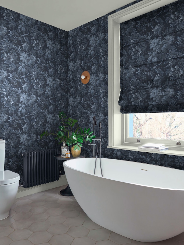 Graham & Brown Blue Enzia Wallpaper - Image 1 of 3