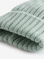 Sage zelena - Rib Pom čepica klobuki in kape; pokrivala (3mths-16yrs) - Slika 4 iz 4