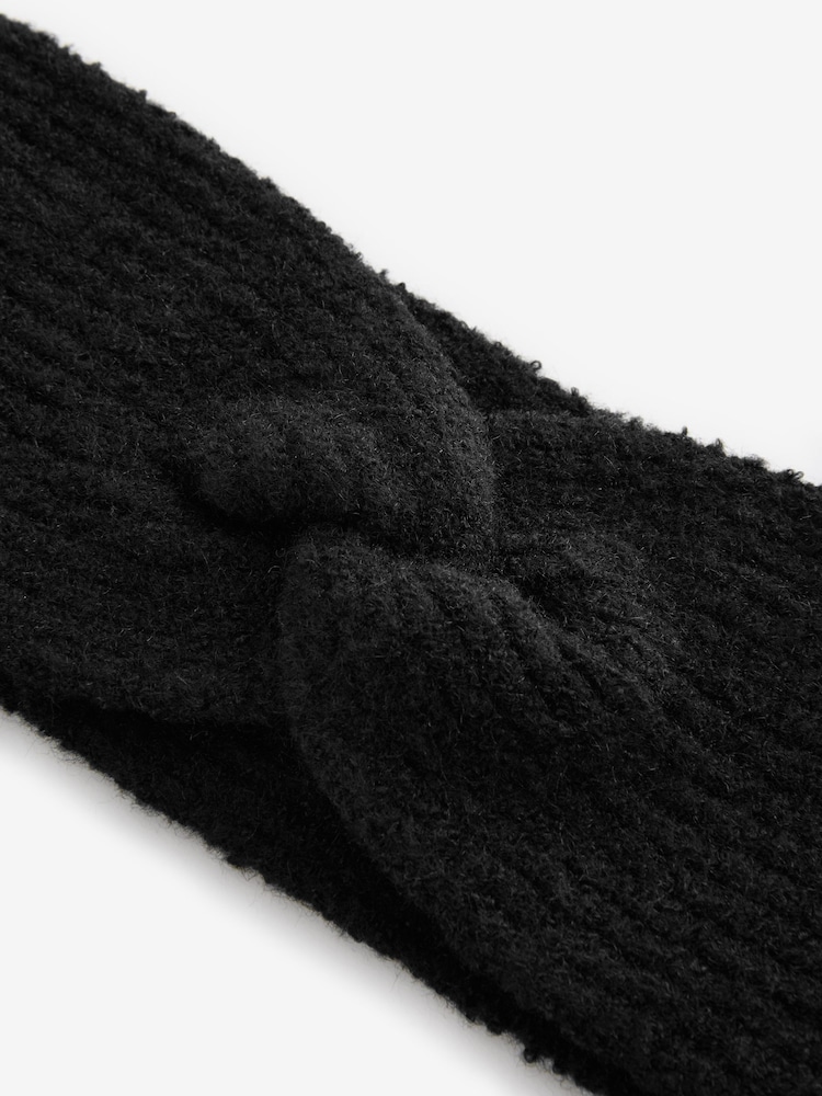 Black Knitted Headband - Image 2 of 3