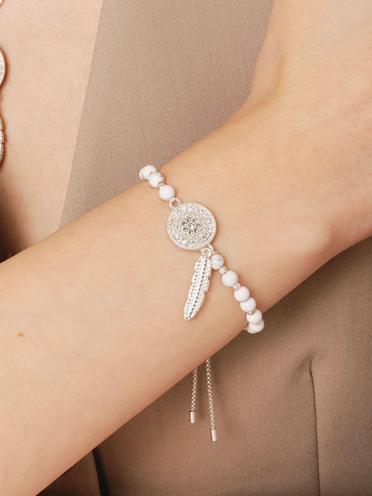 Bibi Bijoux Silver Tone Dreamcatcher Friendship Bracelet - Image 2 of 3